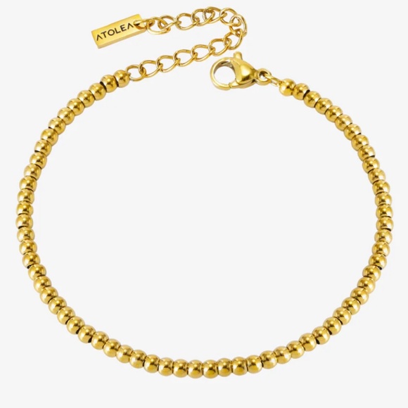NWT ATOLEA BRADED BRACELET IN GOLD - Picture 1 of 2